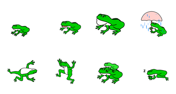 可愛い動くカエル Lineクリエイターズスタンプ Stamplist 可愛い動くカエル Lineクリエイターズスタンプ Stamplist