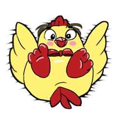 Unitary chicken flying (animation)