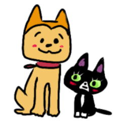 Hachiware cat and dog