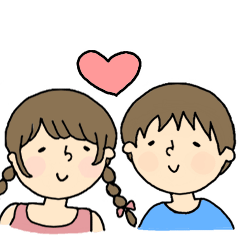 Girl & Boy sticker