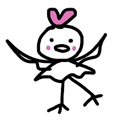 Ballerina bird stamp 2