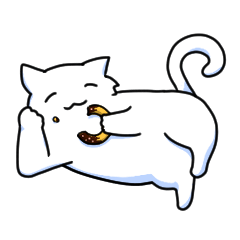 Cute White Cat Alien No.3
