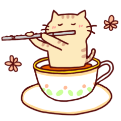 Cats and flute music