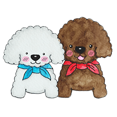 Pungkang and Dolla Happy Poodle Dogs