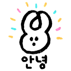 [HANGUL] RABBIT STICKER