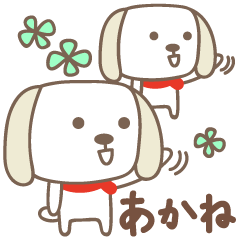 Selo bonito do cão para Akane