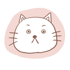 Expressionless cat Sticker!