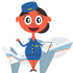 flight attendant illustration