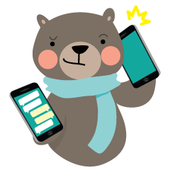 A bear who's addicted to social media
