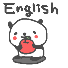 English pop sticker cute panda!
