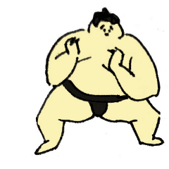 moving sumo wrestler