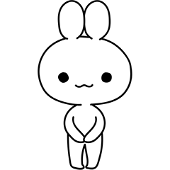 Animation! polite rabbit!
