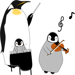 Talented emperor penguin family
