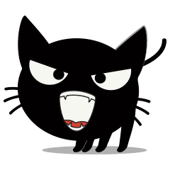 Si Kucing  Hitam 3 Stiker LINE LINE STORE