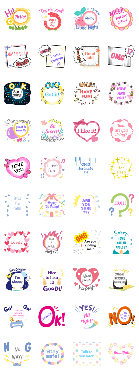 英語のおもしろスタンプ2 Lineクリエイターズスタンプ Stamplist