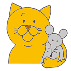 good friends cat & mouse