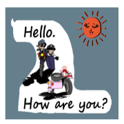 Motorcycle with a sidecar on balloon
