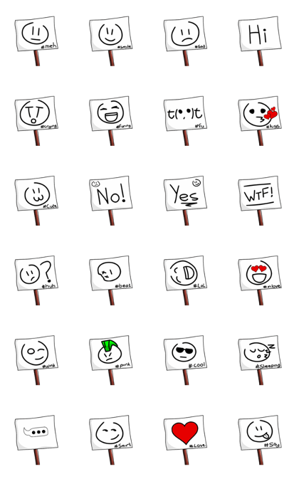 Emoticon - Signboard