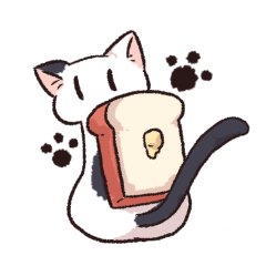 猫バタートーストスタンプ