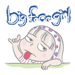 cute big face girl