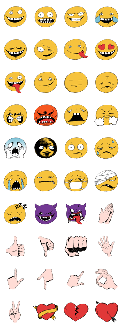 American comics-style Emoji