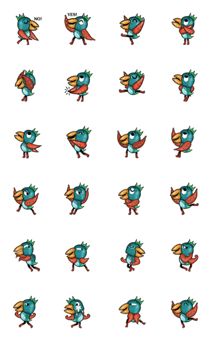 Veehok Bird for you! (Animated Stickers)