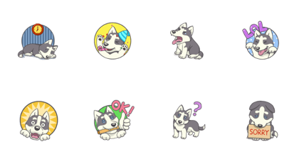 Playful Husky Animated Sachet 2