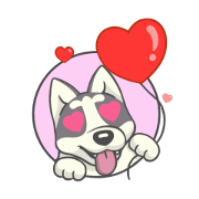 Playful Husky Animated