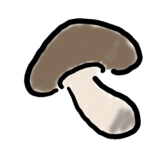hand drawn mushroom