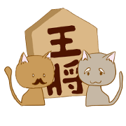 Two cats japanese chess sticker