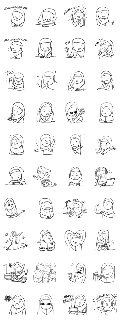 Terrible Stickers - Hijab Girls