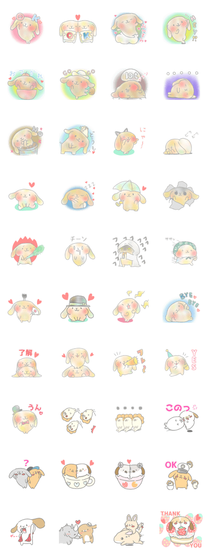 rabbit stickers mimi