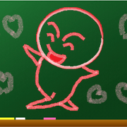 chalkboard character sticker