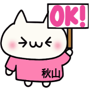 Akiyama's name sticker