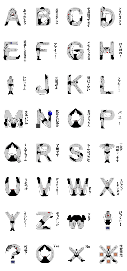 Alphabet with Muscle master