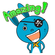 Bounce the blue rabbit
