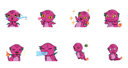 Pinky Dragon - Animated Fun Pack