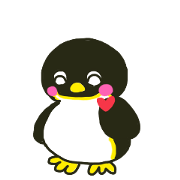 Sleepy penguin sticker