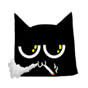 "Meaw Dum" Silly Black Cat
