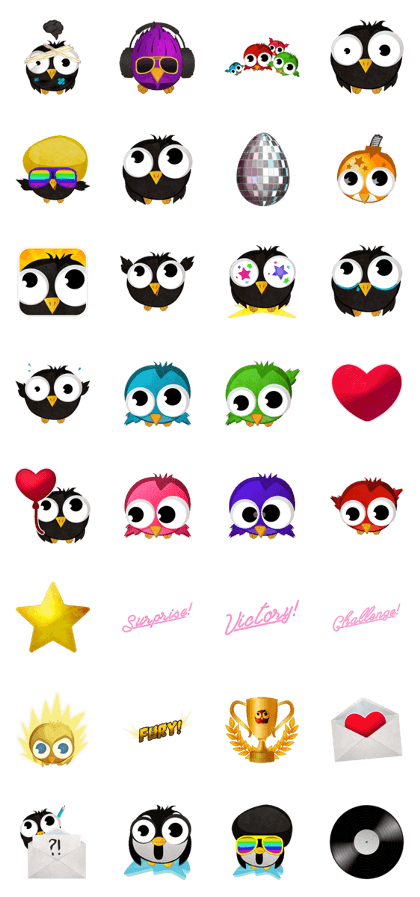 Birdy Party Stickers
