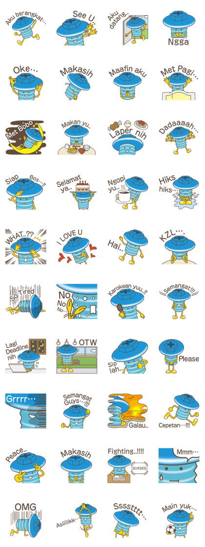 Smooting character "Nejitto-kun" INA