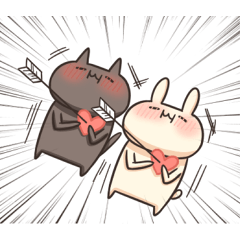 Shiro the rabbit & kuro the cat Part19