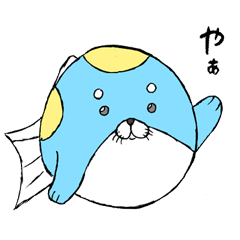 Blowfish seal Fukuchan