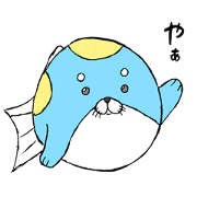 Blowfish seal Fukuchan