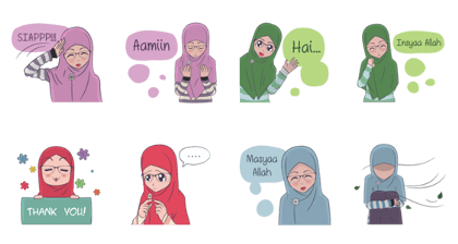 Go Hijab : Sachet Stickers v.2