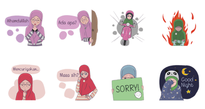 Go Hijab : Sachet Stickers v.3
