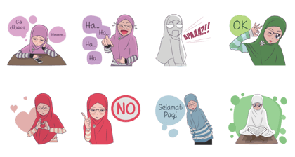 Go Hijab : Sachet Stickers v.4