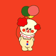 clown boy with Cat