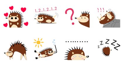 happy jungle friends 1 - Hedgehog