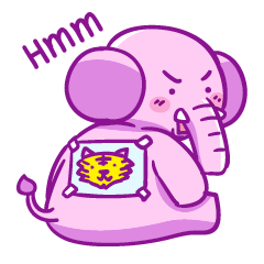 Pink Smiley elephant again (English)